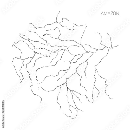 Map Of Amazon River Drainage Basin Simple Thin Outline Vector Illustration Stock Vector Adobe Stock Map Of Amazon River Drainage Basin Simple Thin Outline Vector Illustration Stock Vector Adobe Stock