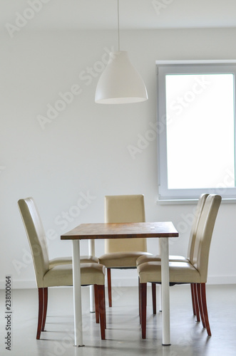 Dining table and chairs in the kitchen