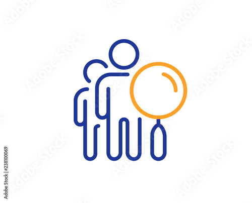 Search people line icon