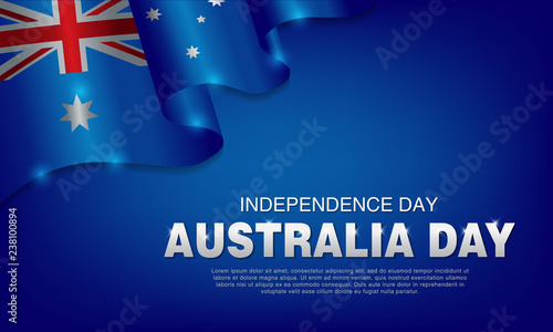 illustration Happy Australia Day Celebration poster or banner Background set