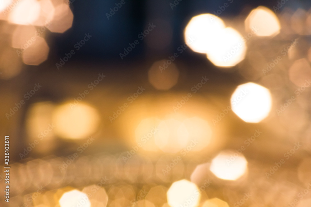 Golden with blue abstract background with bokeh Golden with blue abstract background with bokeh