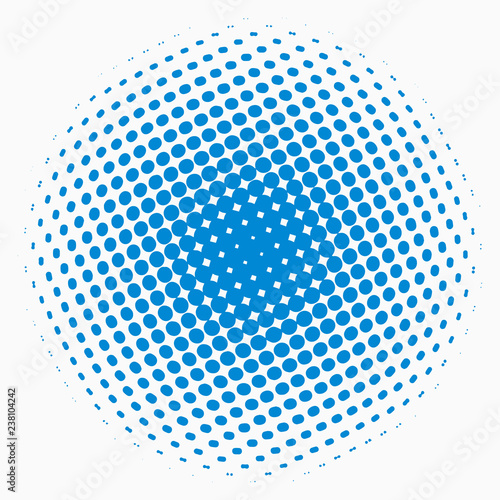 Halftone. Black circle. Circle halftone. Vector illustration