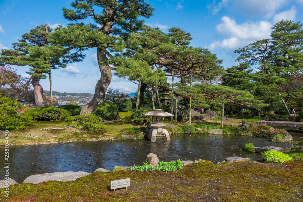 Landscape around Kenrokuen garden one of the most beautiful landscape gardens in Japan, Locate in Kanazawa city Landscape around Kenrokuen garden one of the most beautiful landscape gardens in Japan, Locate in Kanazawa city