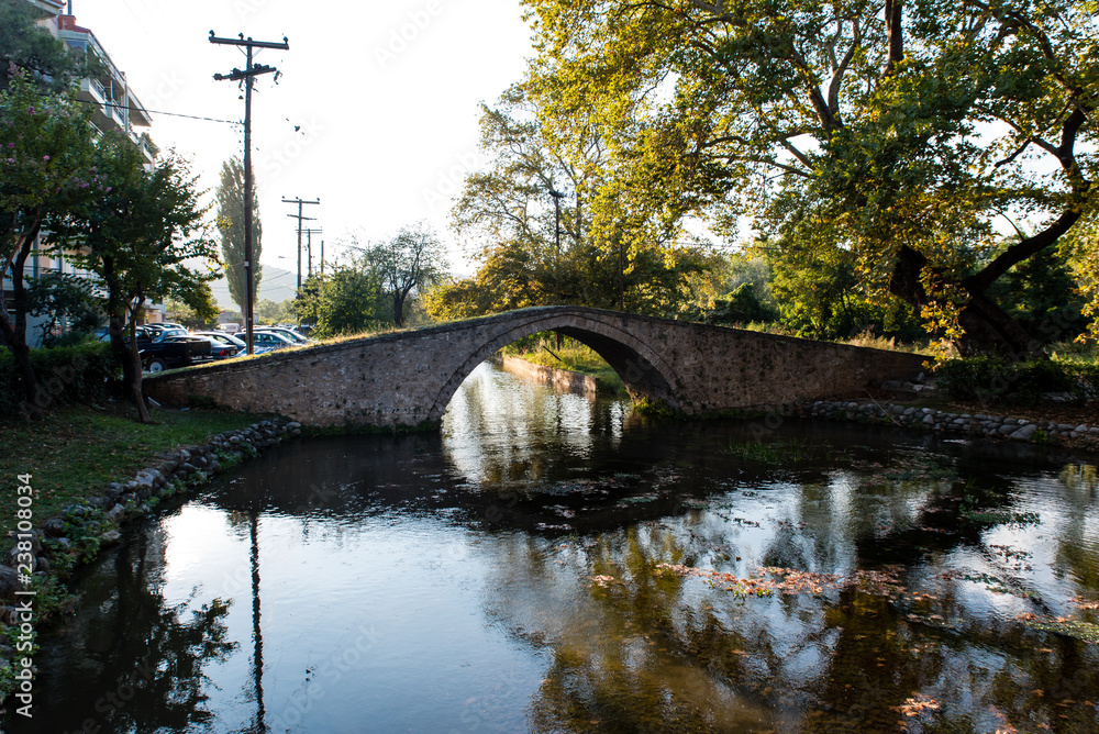 Traditional stone bridge of Kioupri in the city of Edessa, Greece Traditional stone bridge of Kioupri in the city of Edessa, Greece