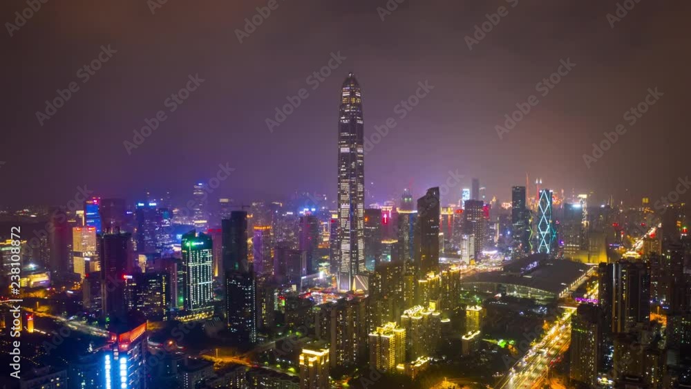 night illuminated shenzhen cityscape downtown aerial panorama timelapse 4k china
night illuminated shenzhen cityscape downtown aerial panorama timelapse 4k china