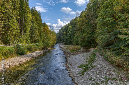 Der Halblech ein naturbelassener Fluss nahe Füssen