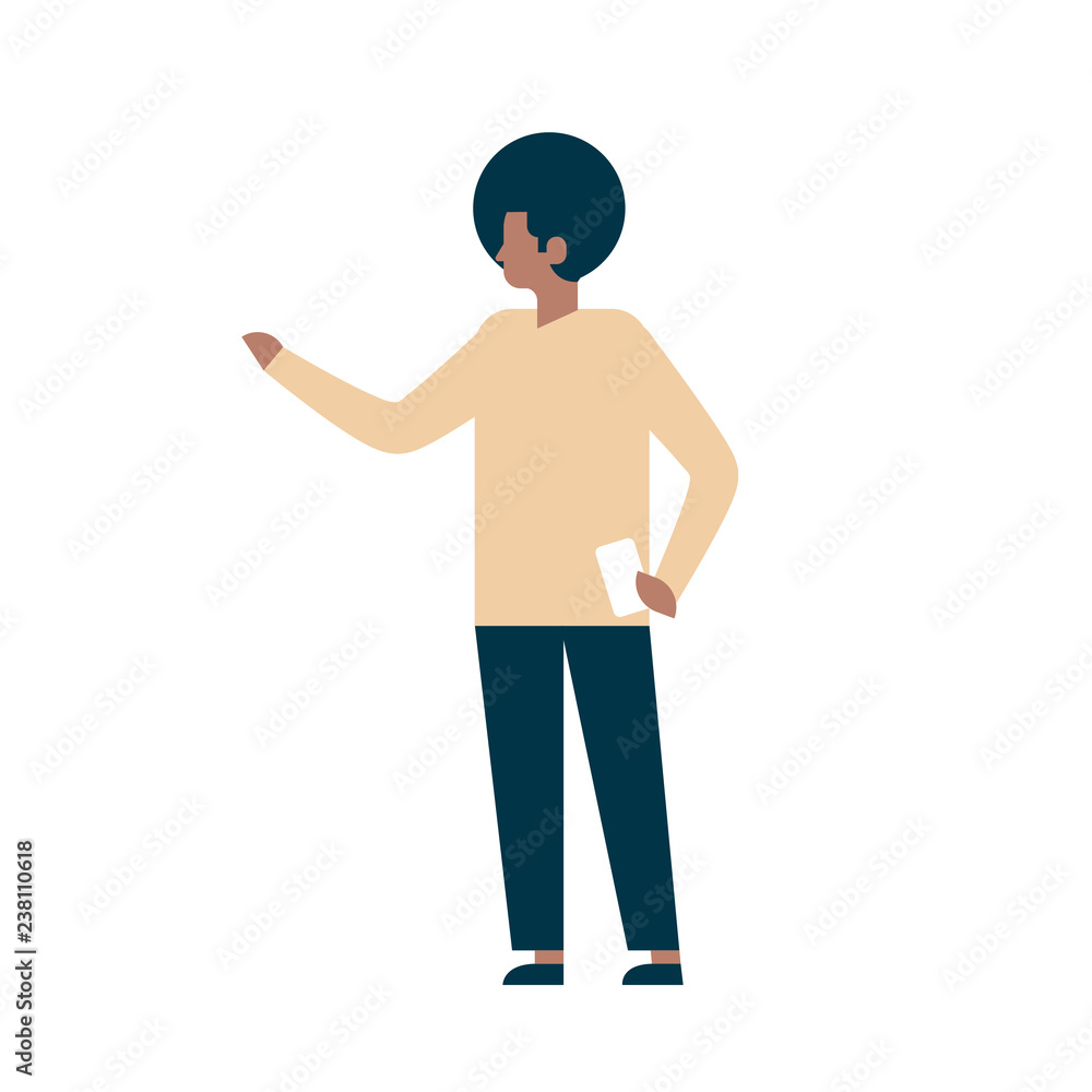 African American woman character standing pose female