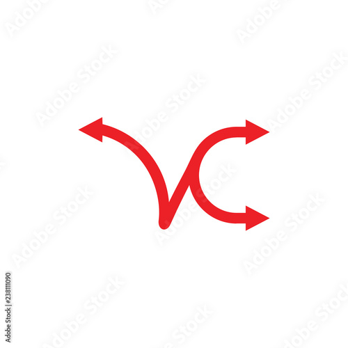 letters vc linked arrows logo