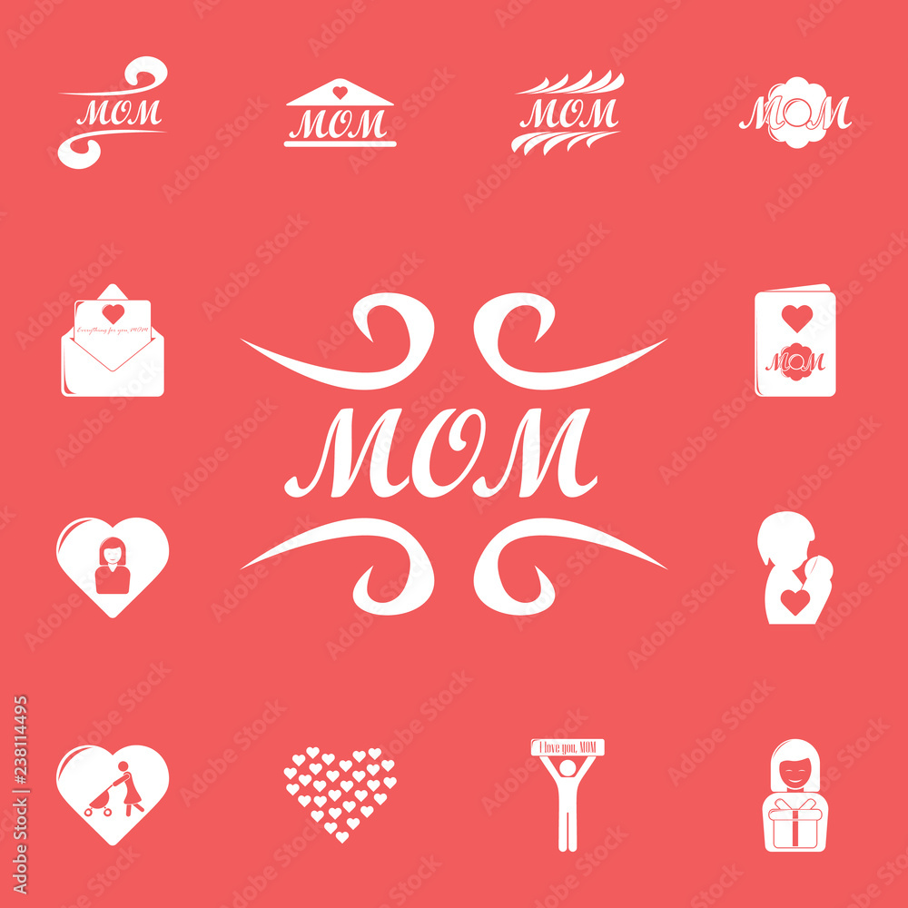 inscription mom icon. Detailed set of mother day icons. Premium graphic design. One of the collection icons for websites, web design, mobile app inscription mom icon. Detailed set of mother day icons. Premium graphic design. One of the collection icons for websites, web design, mobile app