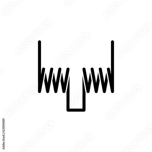 Metal spring vector icon