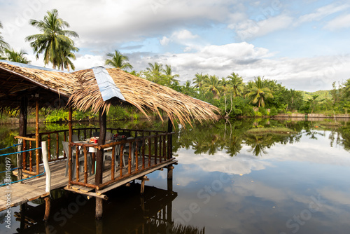 beautiful floating restaurant at Coron  Palawan