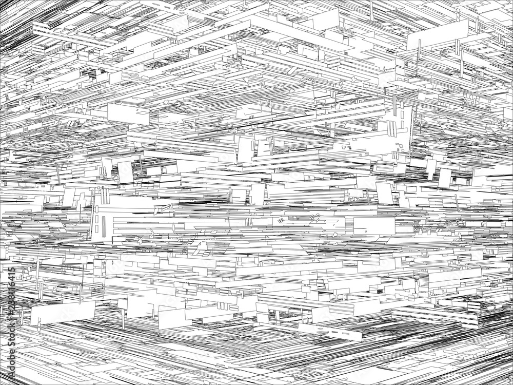 Abstract Construction Structure Isolated Illustration On White Background Vector Abstract Construction Structure Isolated Illustration On White Background Vector