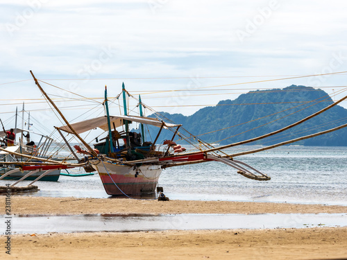 boat on the beach in Coron, Palawan