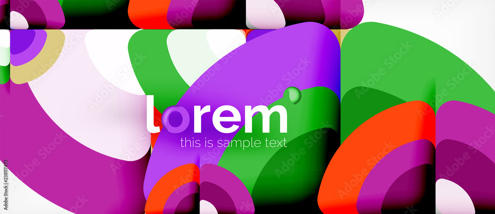 Obraz premium Circles and triangles design abstract background