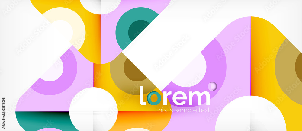Fototapeta premium Abstract round elements composition background, organic design