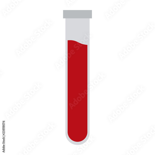 Blood test tube isolated