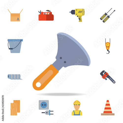 color putty knife icon. Detailed set of color construction tools. Premium graphic design. One of the collection icons for websites, web design, mobile app