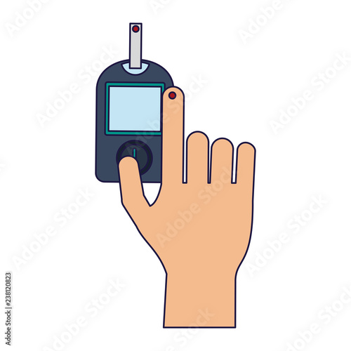 Glucometer hand test