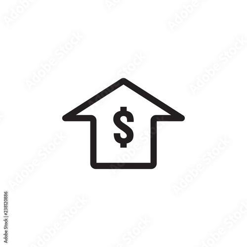 dollar rate increase icon. Money symbol with stretching arrow up. rising prices. Business cost sale icon. cash salary increase. investment growth. vector illustration