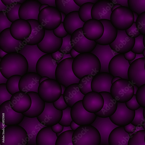 Dark purple circles and voluminous balls. For holiday paper and fabric