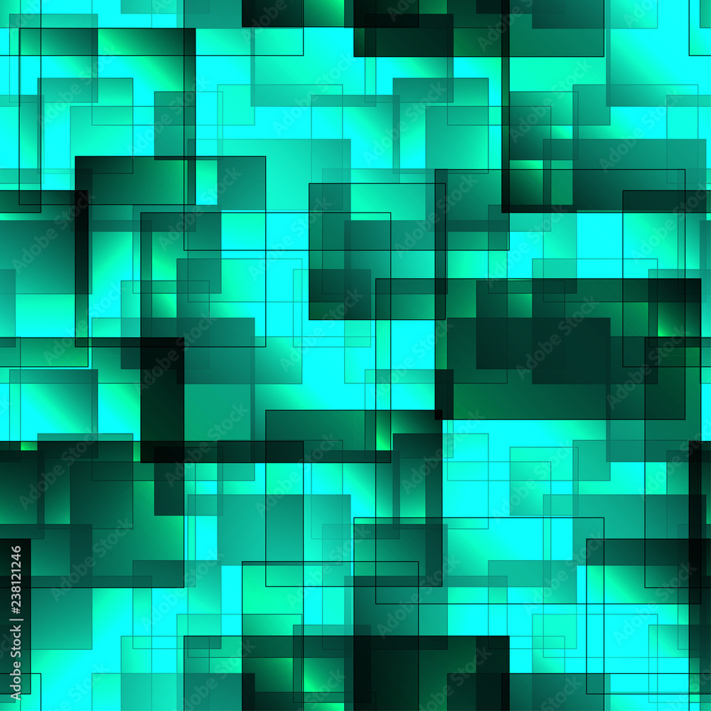 Pattern of ocean tiles and squares with shadow and volume. Pattern of ocean tiles and squares with shadow and volume.