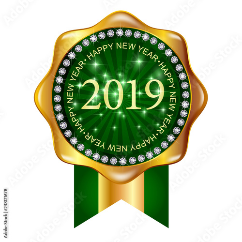 2019　新年　メダル　アイコン