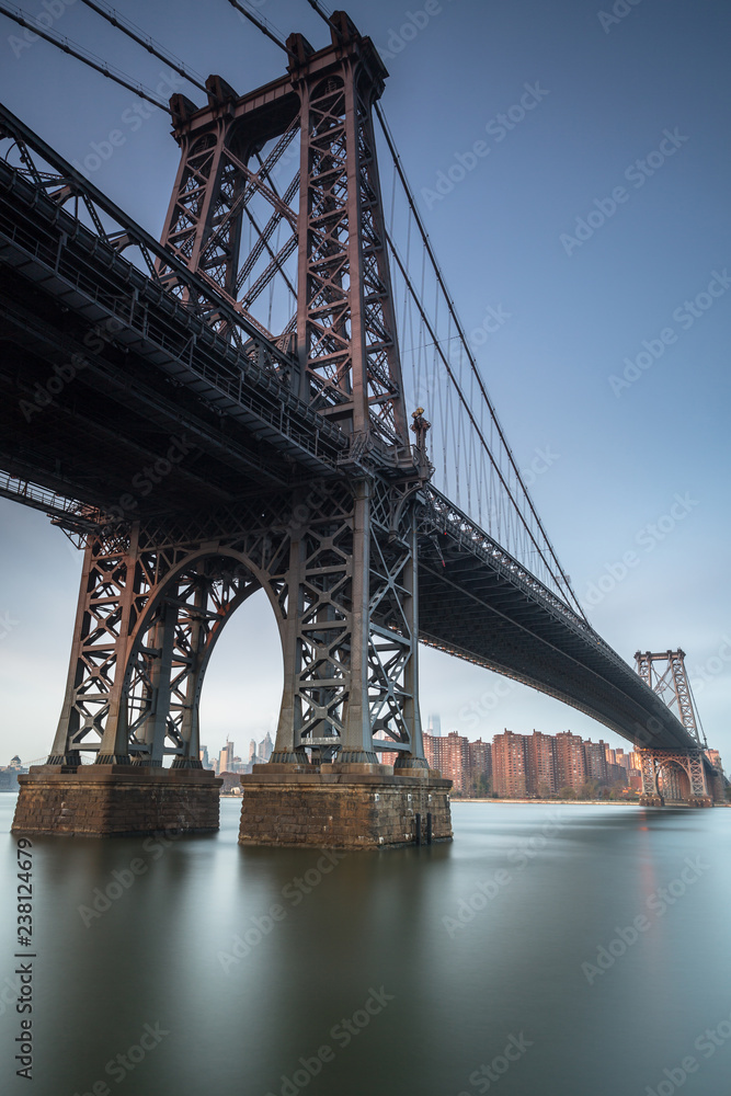 Williamsburg bridge at sunrise