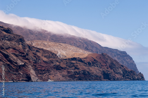 clouds roll off north end of guadalupe island mexico