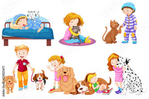 Group of pet lover