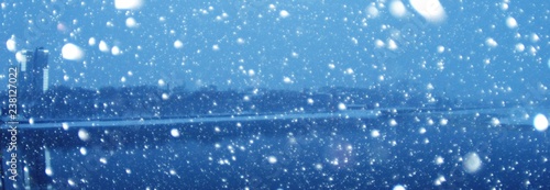 blue christmas background with snowflakes