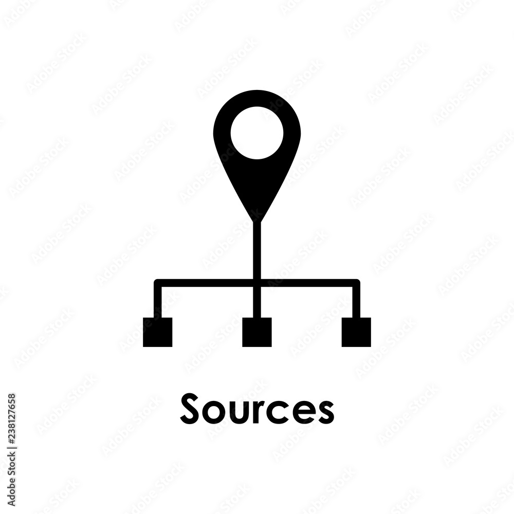 pin, connection, sources icon. One of business icons for websites, web  design, mobile app Stock Vector | Adobe Stock