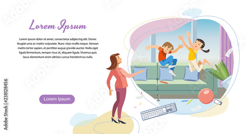 Parenting Startup Landing Page Vector Template