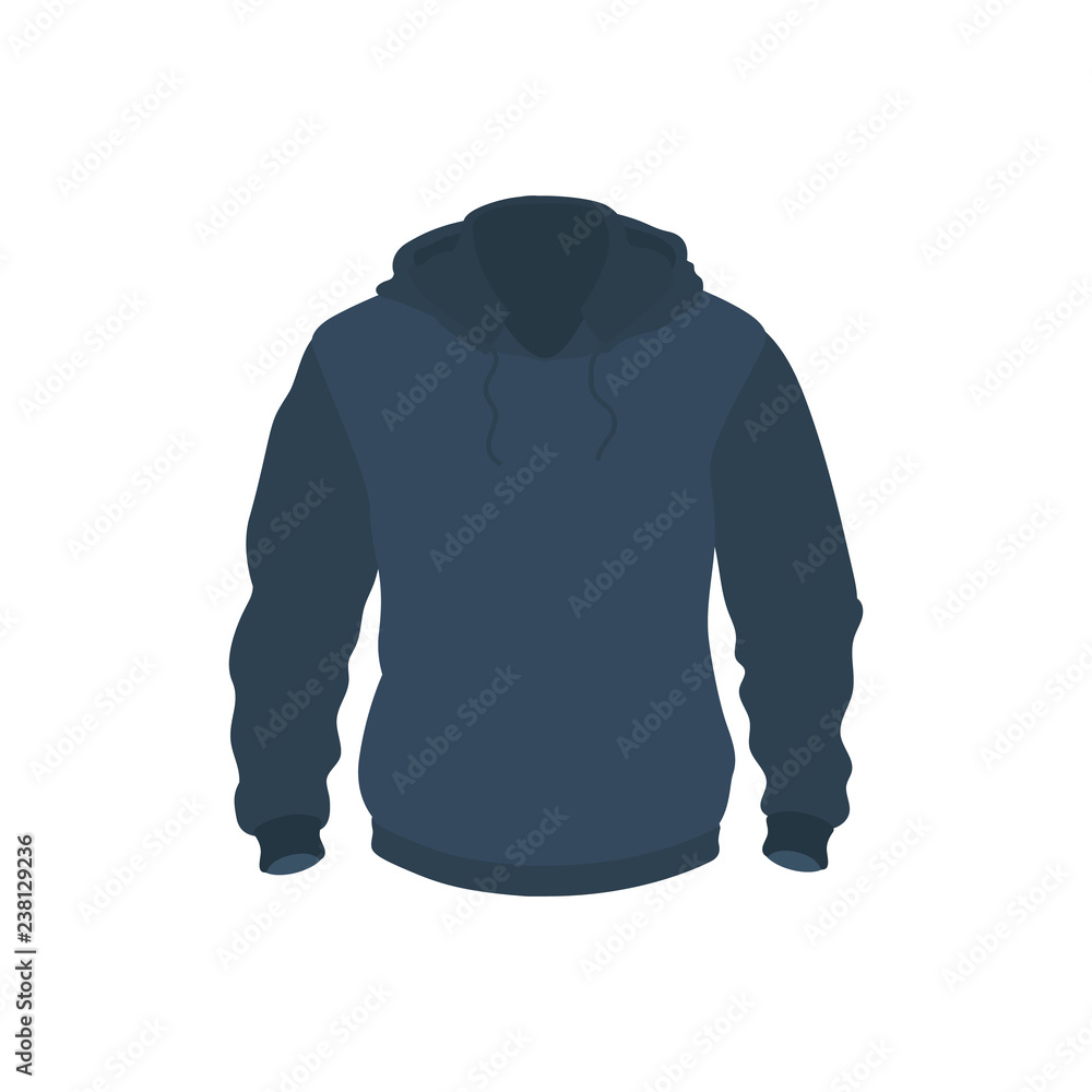 hoodie icon in flat style isolated vector illustration on white ...