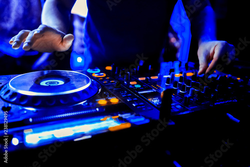 Music Background DJ Night Club Deejay Record Player Retro