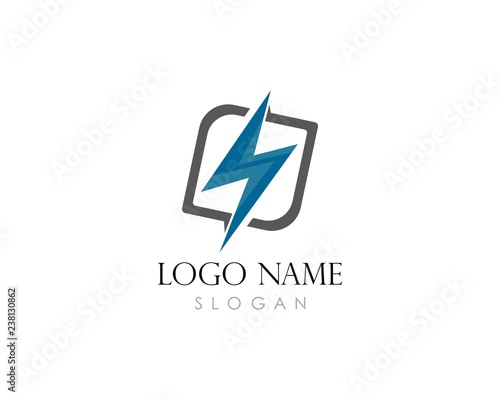 Free Download Lightning, electric power vector logo design element. Energy and thunder electricity 

symbol concept. - GFXLoad