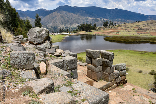 The Intiwatana and Pumacocha archaeological site, Ayacucho, Peru photo