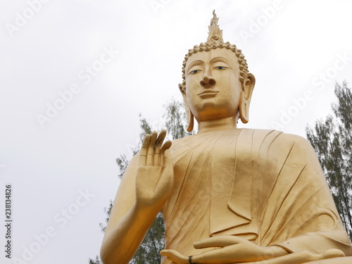 Huge beautiful golden Buddha image / statue photo