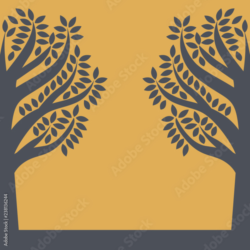 Silhouette of a tree.