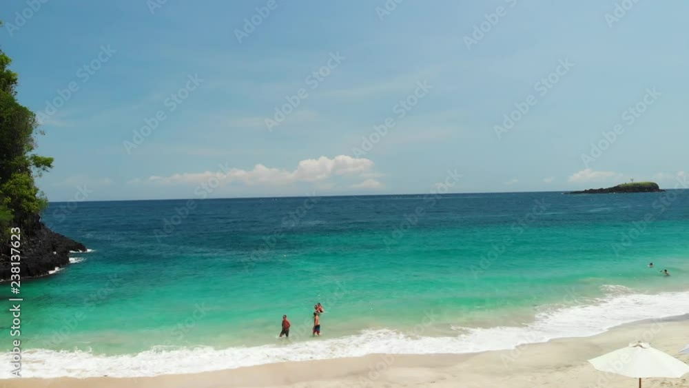 Aerial view of paradise Virgin beach on Bali island. Indonesia. Aerial view of paradise Virgin beach on Bali island. Indonesia.
