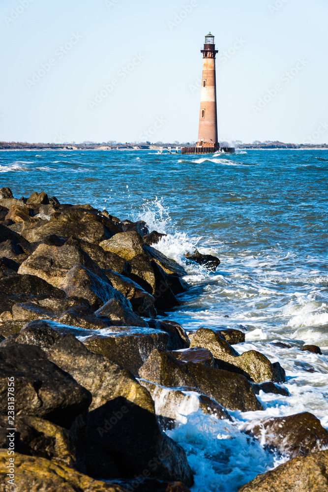Obraz premium Morris Island Lighthouse in South Carolina