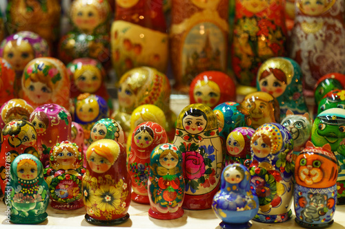 There is a big range of Matreshka-dolls (traditional Russian wooden toys) 