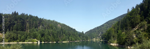 Zaovine lake on Tara mountain panorama summer season