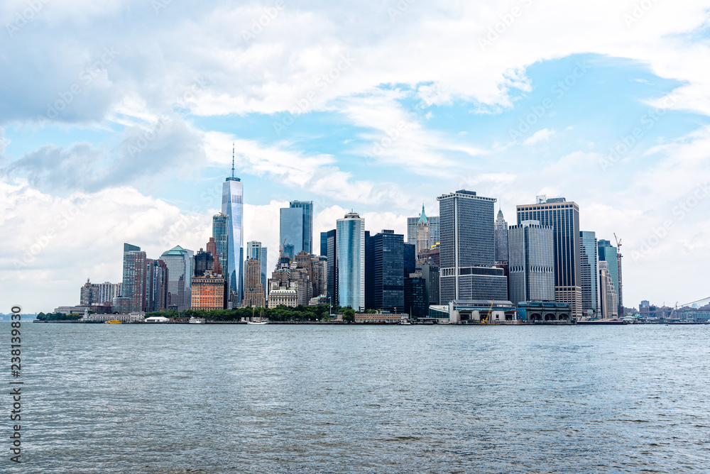 Naklejka premium Skyline of Downtown of Manhattan in New York