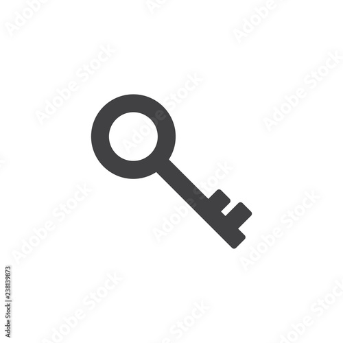 Key vector icon. filled flat sign for mobile concept and web design. Door key simple solid icon. Password symbol, logo illustration. Pixel perfect vector graphics