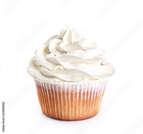 Cupcake isolated on white background.