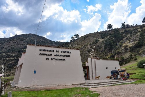 Entrance to the Intiwatana and Pumacocha archaeological site, Ayacucho, Peru photo