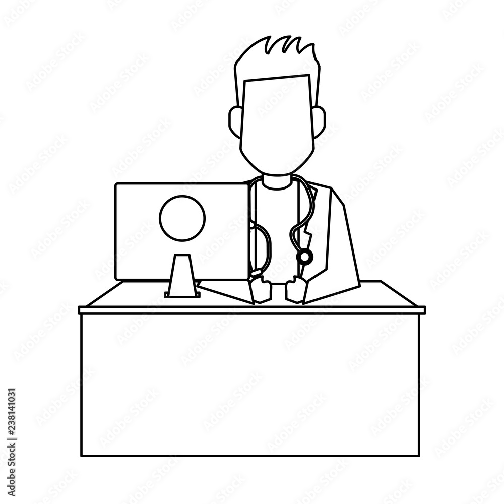 doctor office concept black and white doctor office concept black and white
