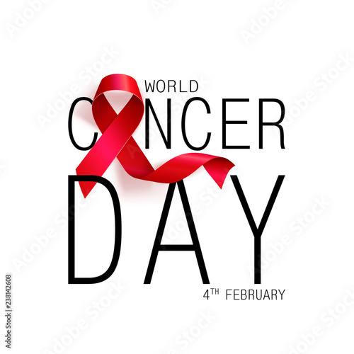World Cancer Day concept. Lavender Ribbon. Vector illustration.