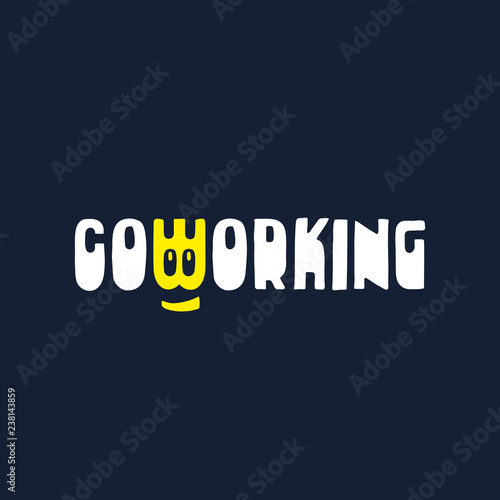 coworking logo. vector template