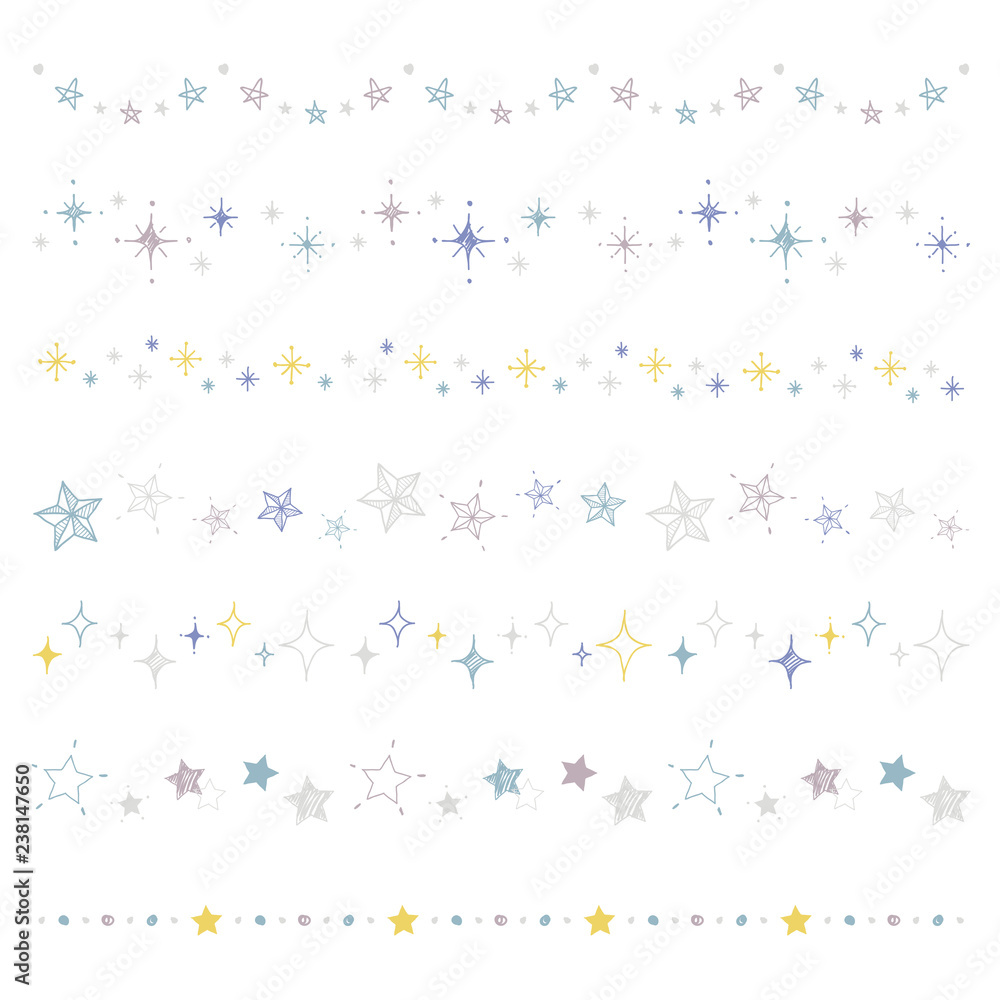 星 装飾ライン 手書き Vector Eps 10 Stock ベクター Adobe Stock